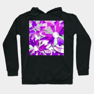 Magenta Floral Collage Hoodie